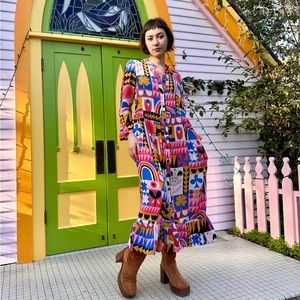 NOOWORKS Olive dress size small Lisa Congdon